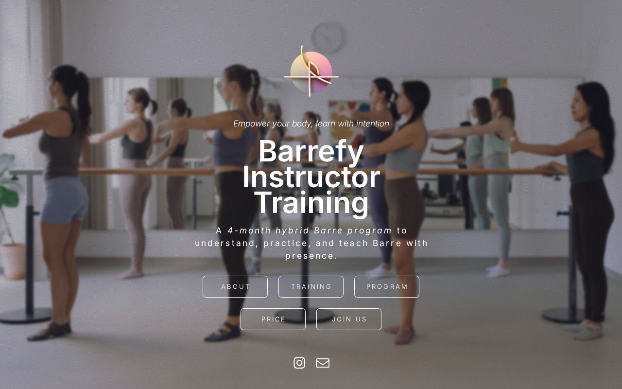 Barrefy Instructor Training – 4-Month Hybrid Barre Program